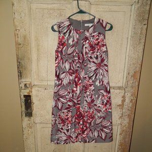 Trina Turk Floral Dress with front pleating Size 4 (Z-32)